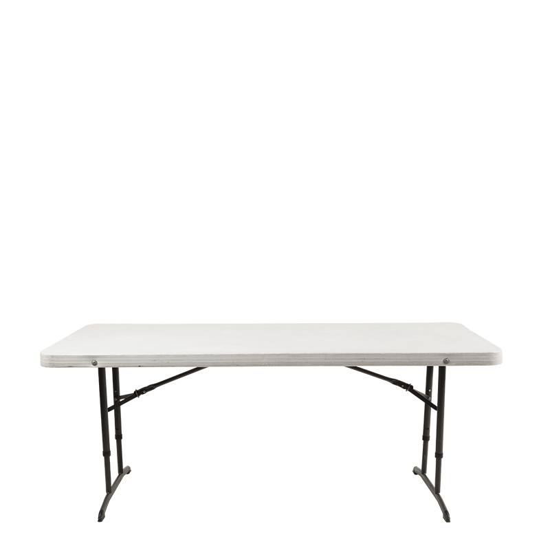 TABLE PLIANTE Rectangulaire blanchePolypropylène 153 x 76 cm 6 Personnes !  COQSOLDÉES !